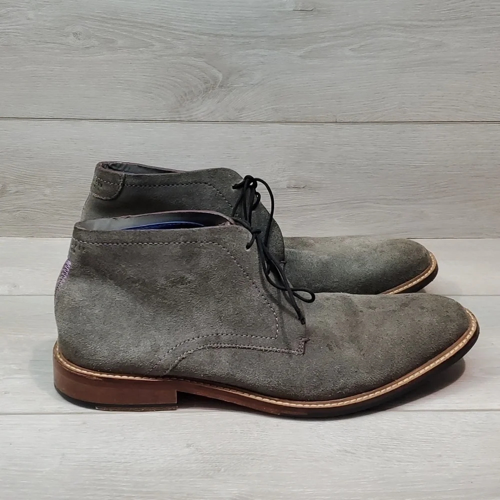 Ted Baker London Mens Linnus Ankle High Tip Suede Chukka Boots shoes sz 11.5